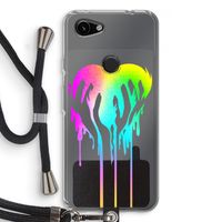 Hold My Heart: Pixel 3a Transparant Hoesje met koord