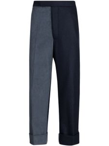 Thom Browne pantalon court à design bicolore - Bleu