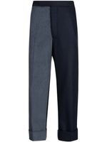 Thom Browne pantalon court à design bicolore - Bleu