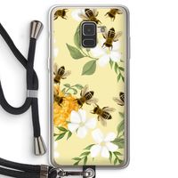 No flowers without bees: Samsung Galaxy A8 (2018) Transparant Hoesje met koord