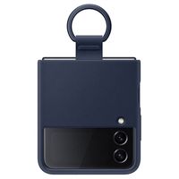 Samsung Galaxy Z Flip4 Silicone Cover met Ring EF-PF721TNEGWW - Navy - thumbnail