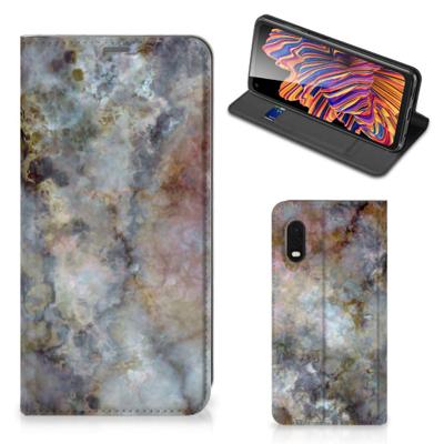 Samsung Xcover Pro | Standcase | Marmer Grijs