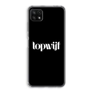 Topwijf Zwart: Samsung Galaxy A22 5G Transparant Hoesje