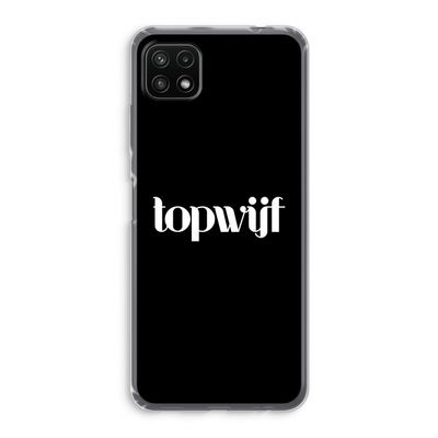 Topwijf Zwart: Samsung Galaxy A22 5G Transparant Hoesje