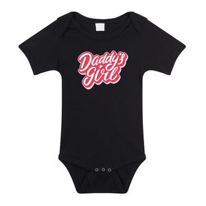 Daddys girl geboorte cadeau romper zwart voor babys 92 (18-24 maanden)  -