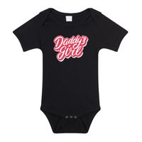 Daddys girl geboorte cadeau romper zwart voor babys 92 (18-24 maanden)  - - thumbnail