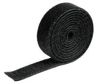 Enzo Klittenband zwart rol 5 meter lang 10mm breed 4100250 - thumbnail