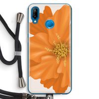 Orange Ellila flower: Huawei P20 Lite Transparant Hoesje met koord