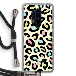 Leopard pattern: OnePlus 8 Pro Transparant Hoesje met koord
