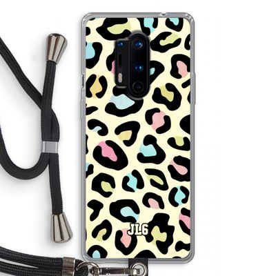Leopard pattern: OnePlus 8 Pro Transparant Hoesje met koord