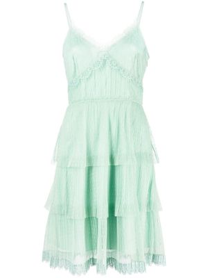 TWINSET robe courte à volants - Vert