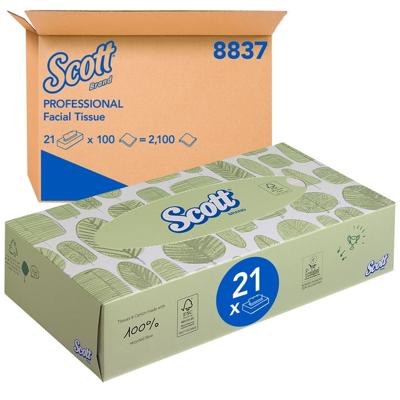 Facial tissues scott 2laags 100 vel wit