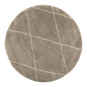 Berber vloerkleed rond hoogpolig Zand/Cream 240 Ø - (XL) - scandinavisch - nea - Interieur05