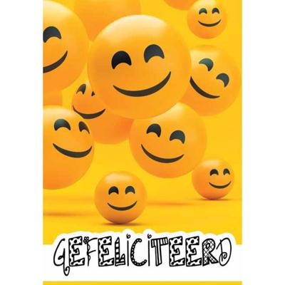 Wenskaarten Gefeliciteerd pak a 10 stuks