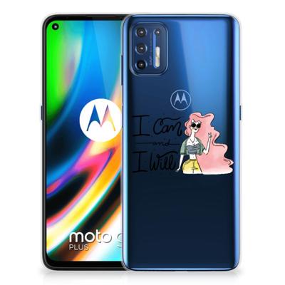 Motorola Moto G9 Plus Telefoonhoesje met Naam i Can Motorola Moto G9 Plus Telefoonhoesje met Naam i Can