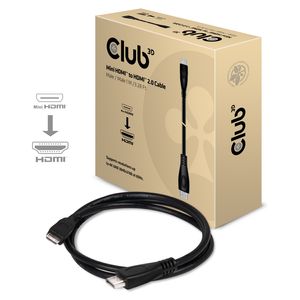 CLUB3D Mini HDMI© to HDMI© 2.0 4K60Hz Kabel 1Meter