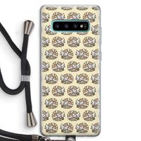 Slapende poes: Samsung Galaxy S10 Plus Transparant Hoesje met koord