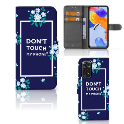Xiaomi Redmi Note 11 Pro 5G/4G Portemonnee Hoesje Flowers Blue DTMP Xiaomi Redmi Note 11 Pro 5G/4G Portemonnee Hoesje Flowers Blue DTMP