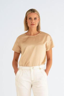 Maicazz Millo - Top Sp26.60.319 T-shirt Lange Mouw Gold