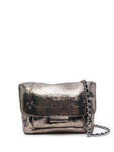Jérôme Dreyfuss petit sac à bandoulière Lulu à effet lamé - Or