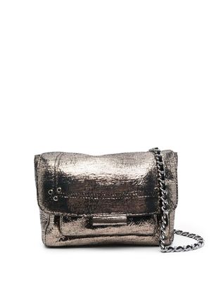 Jérôme Dreyfuss petit sac à bandoulière Lulu à effet lamé - Or