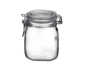 1x Glazen confituren pot/weckpot 750 ml met beugelsluiting en rubberen ring - Weckpotten