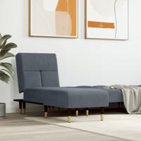Chaise longue fluweel donkergrijs