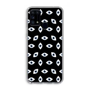 Eyes pattern: Samsung Galaxy M31 Transparant Hoesje