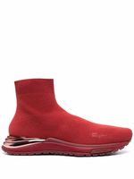Ferragamo baskets montantes en maille - Rouge