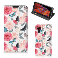 Samsung Galaxy Xcover 5 Smart Cover Butterfly Roses - thumbnail