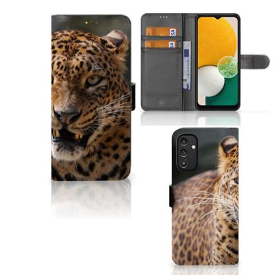 Samsung Galaxy A14 5G | Telefoonhoesje | Met pasjeshouder | Luipaard