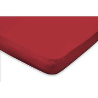 Elegance Topper Hoeslaken Jersey Katoen Stretch - rood 160x210/220cm - thumbnail