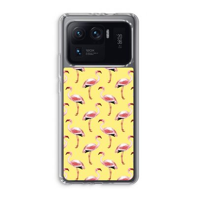 Flamingo's geel: Xiaomi Mi 11 Ultra Transparant Hoesje