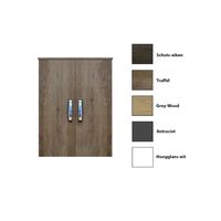 Kolomkast Dubbel Sanicare Q9/Q10/Q11 Soft-Closing Deuren Chromen Greep 90x67x32 cm Schots-Eiken - thumbnail