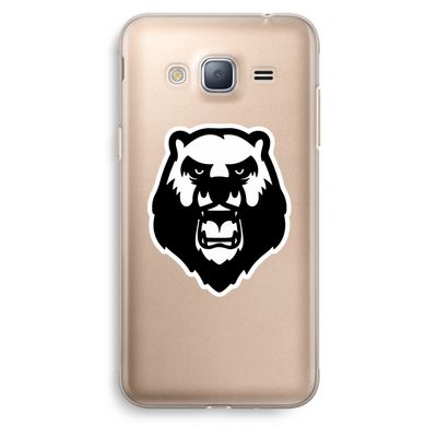 Angry Bear (white): Samsung Galaxy J3 (2016) Transparant Hoesje
