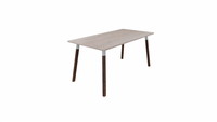 Tafel 8711 recht - 140 x 80 cm. - Alu - Eiken Robson - Beuken wenge - thumbnail