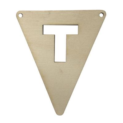 JeP kids houten vlagletter alfabet-T