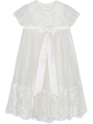 Dolce & Gabbana Kids robe en dentelle - Blanc