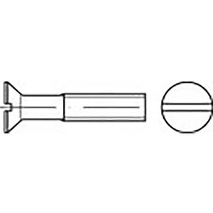 TOOLCRAFT TO-6862596 Verzonken schroeven M8 40 mm Sleuf DIN 963 RVS V2A A2 50 stuk(s)