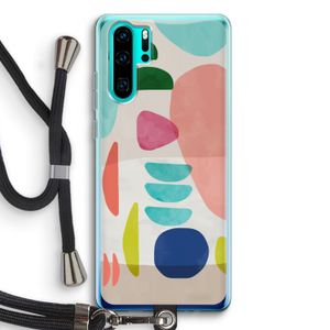 Bold Rounded Shapes: Huawei P30 Pro Transparant Hoesje met koord