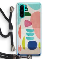 Bold Rounded Shapes: Huawei P30 Pro Transparant Hoesje met koord