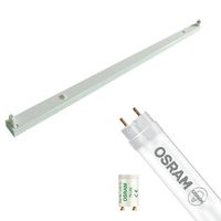 LED TL Armatuur met T8 Buis - OSRAM SubstiTUBE Value EM 840 - Aigi Dybolo - 150cm Enkel - 19.1W - Natuurlijk Wit 4000K - thumbnail