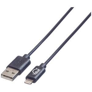 VALUE USB 2.0-synchronisatie- en oplaadkabel met Lightning-connector, 1 m