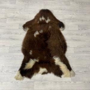 Schapenvacht Scandinavian bruin wit 110x80cm M