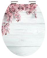 Schutte MDF High Gloss WC-bril FLOWERS AND WOOD met soft-close 80549