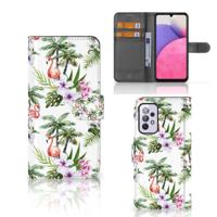 Samsung Galaxy A33 5G | Telefoonhoesje | Met pasjeshouder | Flamingo Palms