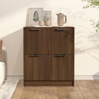 Dressoir 60x30x70 cm bewerkt hout bruin eikenkleur