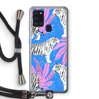 Tijger: Samsung Galaxy A21s Transparant Hoesje met koord
