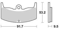 TRW Brake pad mcb 543 organic standard