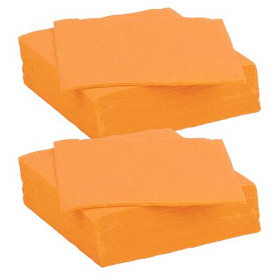 Diner/feest servetten - 60x - oranje - 38 x 38 cm - papier - 3-laags